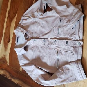 Tribal khaki button up jacket